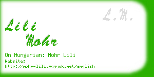 lili mohr business card